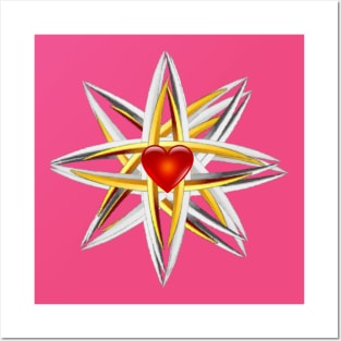 star heart Posters and Art